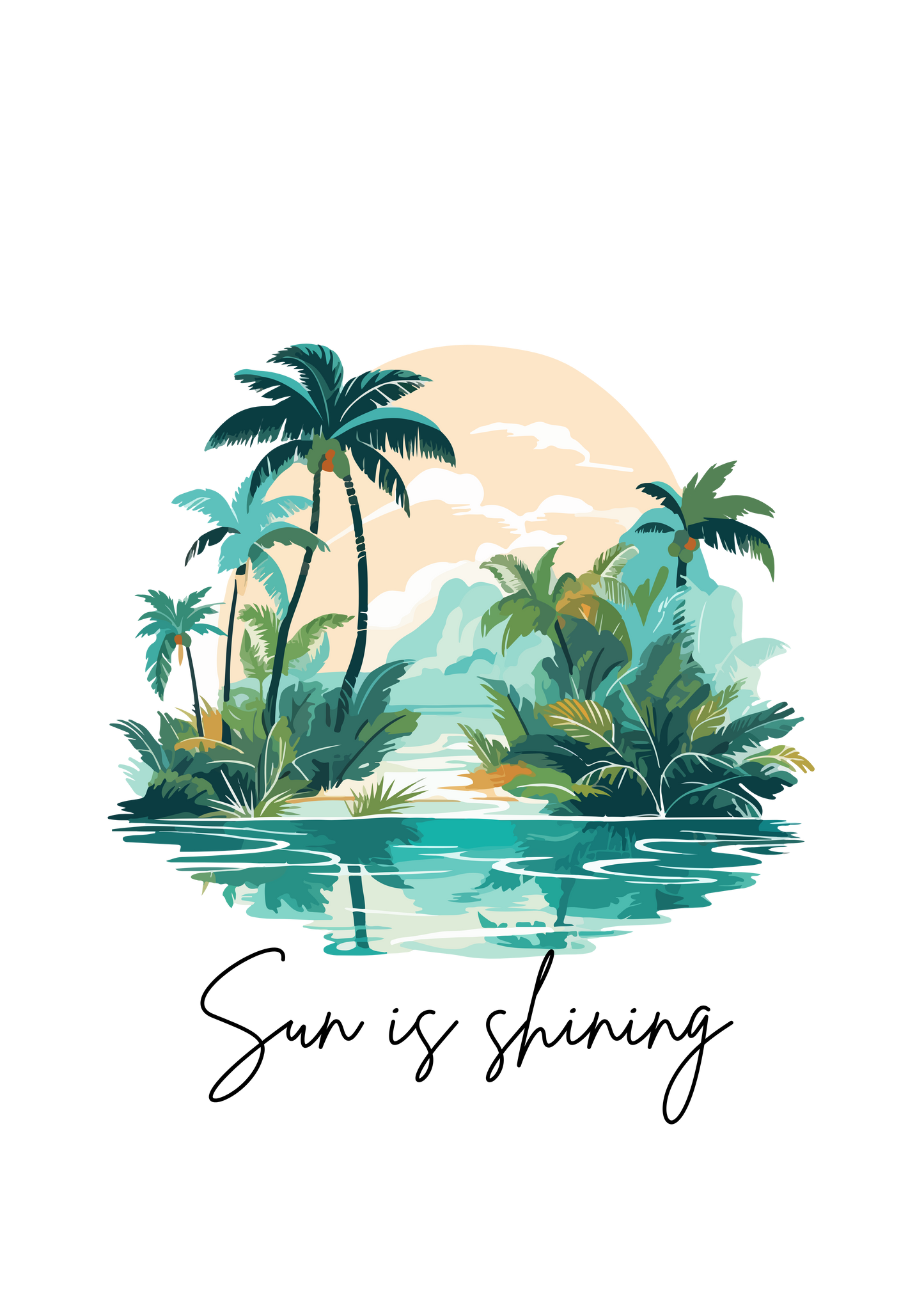 🌴 Tropical Reflections – Digitaler Print zum Sofort-Download