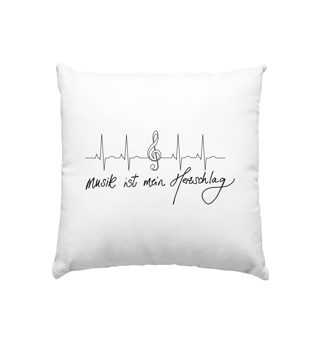 🎶 Musik ist mein Herzschlag – Kissen 40x40 cm | Klangvolle Ruhe mit Stil