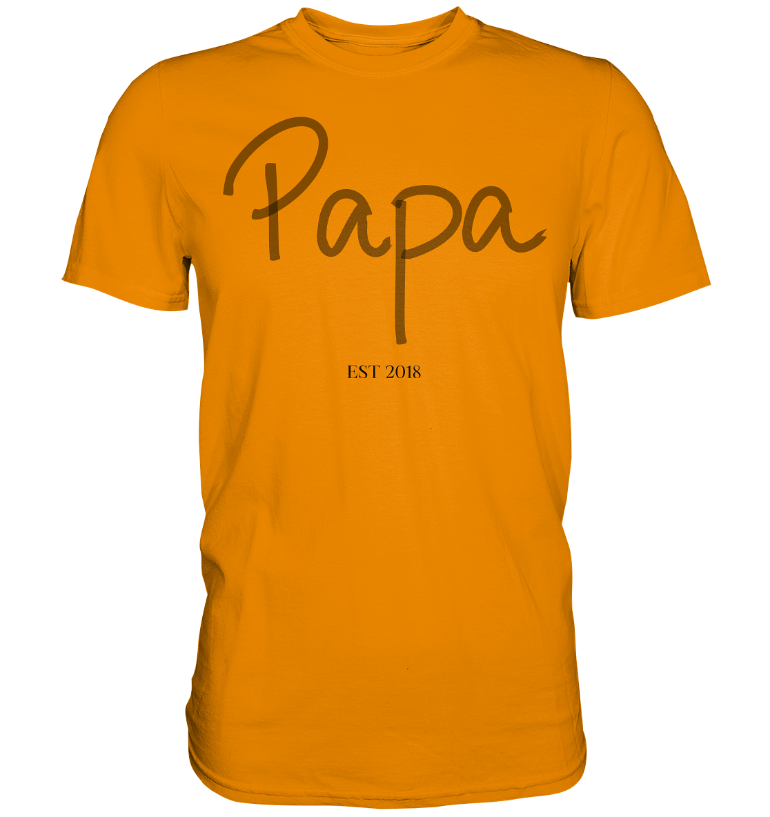 Papa EST – Premium T-Shirt mit Personalisierung | Vatertagsgeschenk, Geburtsjahr, Wunschtext
