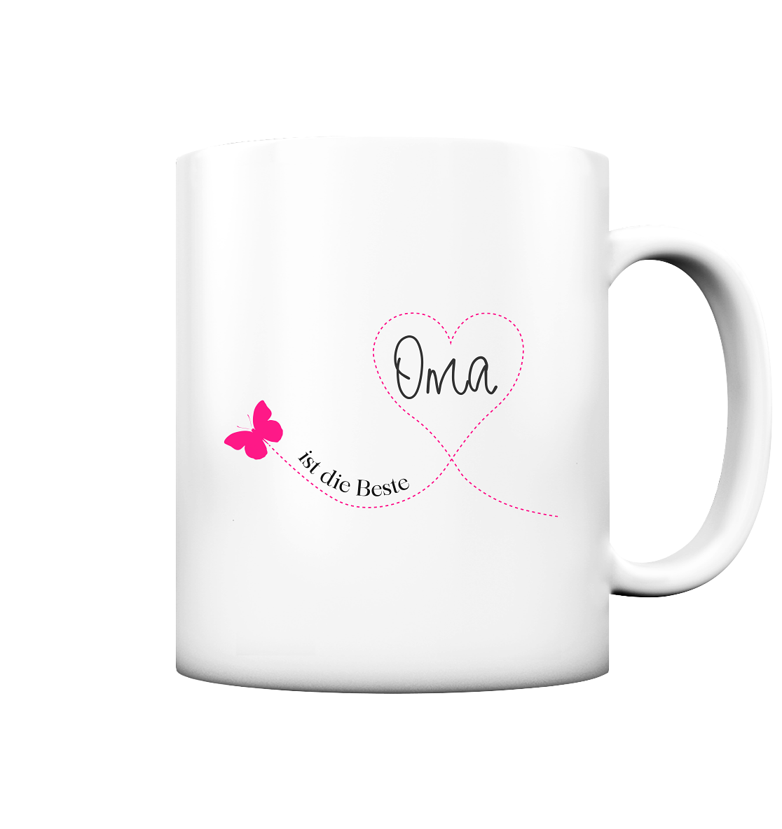 Oma ist die Beste – Tasse matt | Geschenk für Großmutter | Hochweiß, 330 ml, spülmaschinenfest | Made in Germany