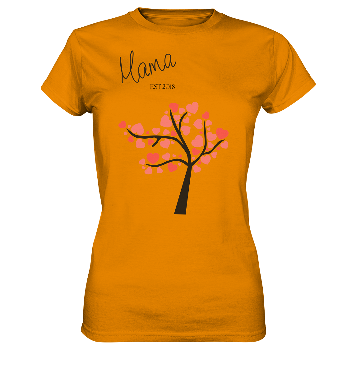 🌳 Herzbaum – Damen Premium T-Shirt mit Personalisierung