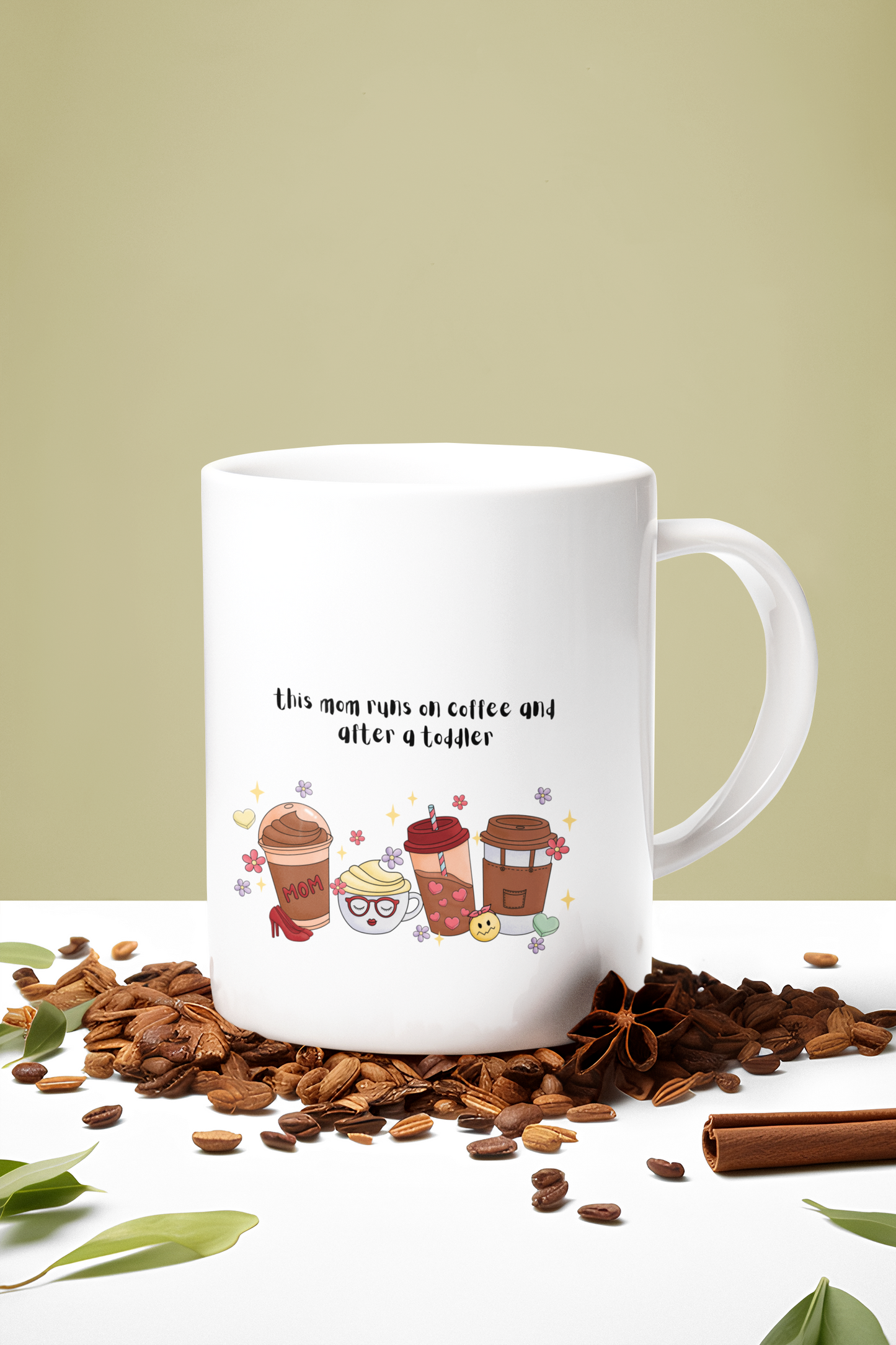 😵💫 After a Toddler – Tasse matt 330 ml | Koffein. Chaos. Kind.
