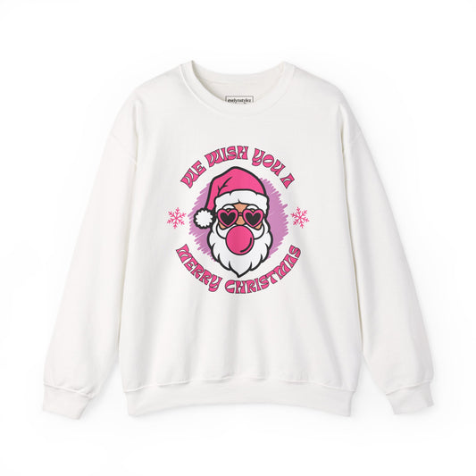 Christmas Sweatshirt — "We Wish You a Merry Christmas" Holiday Crewneck