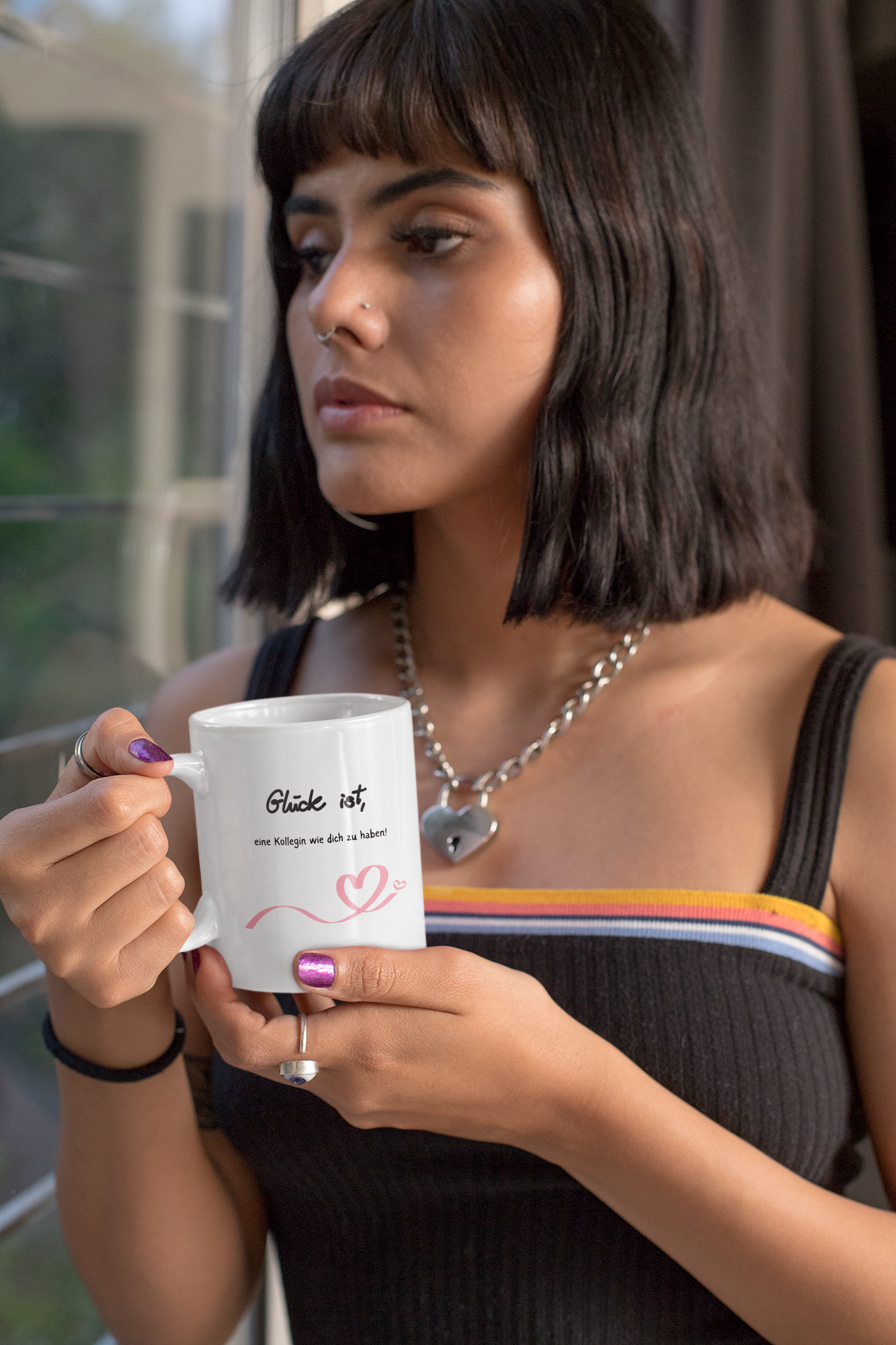 💗 Glück ist – Tasse matt 330 ml | Dein täglicher Moment der Freude