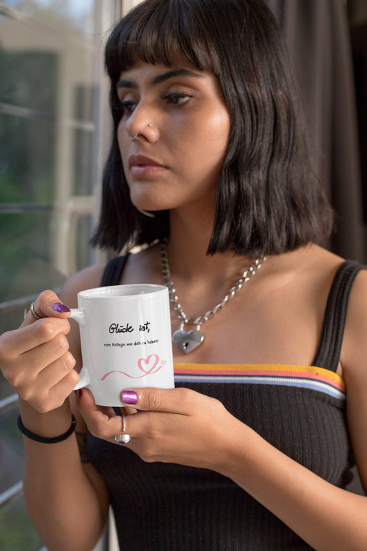 💗 Glück ist – Tasse matt 330 ml | Dein täglicher Moment der Freude