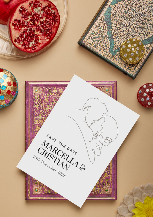 Save the Date Karte – Minimalistisch & Elegant | Canva Template editierbar | Digitales Produkt