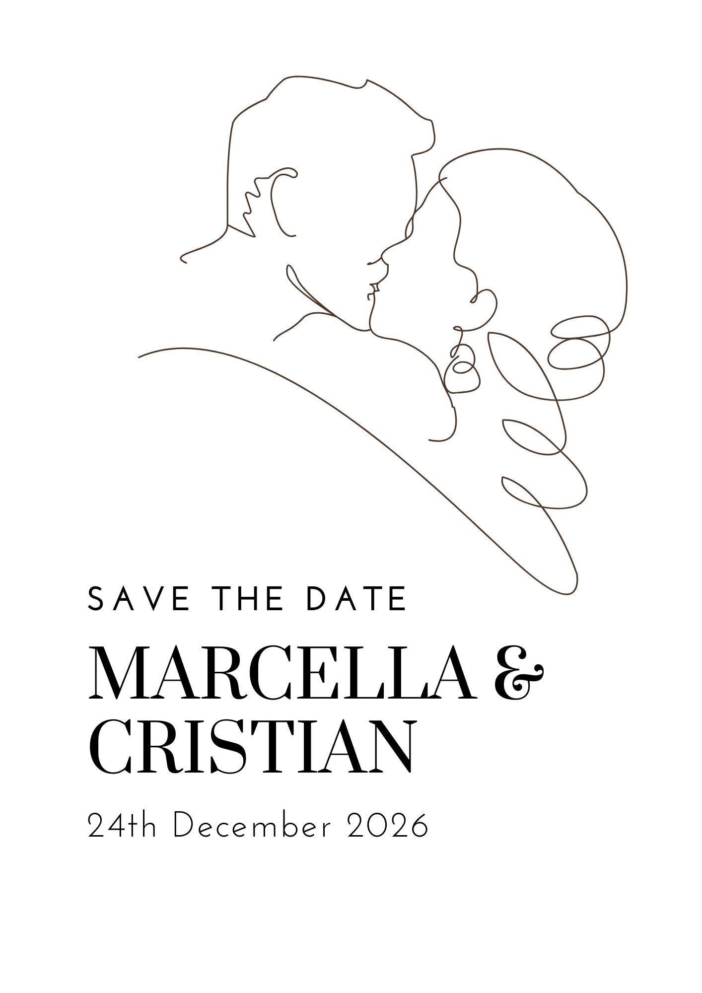 Save the Date Karte – Minimalistisch & Elegant | Canva Template editierbar | Digitales Produkt