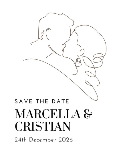Save the Date Karte – Minimalistisch & Elegant | Canva Template editierbar | Digitales Produkt