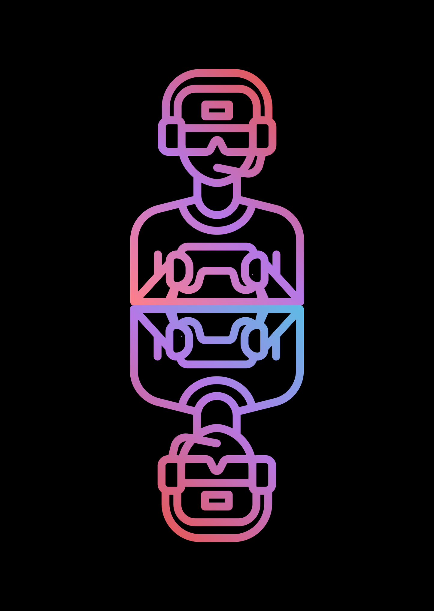 🕶️ VR Mirror – Neon Tech Art für Gamer &amp; Visionäre