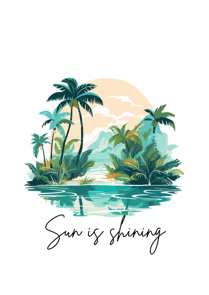 🌴 Tropical Reflections – Digitaler Print zum Sofort-Download
