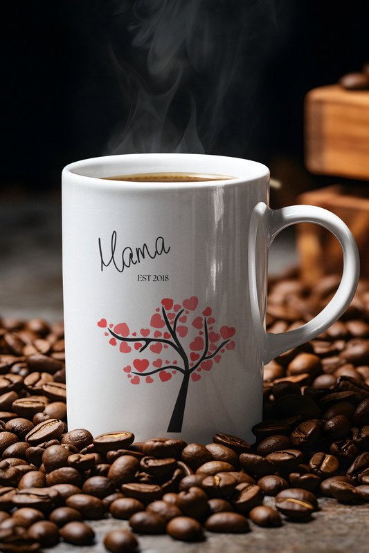 Personalisierbare Tasse "Herzensbaum"