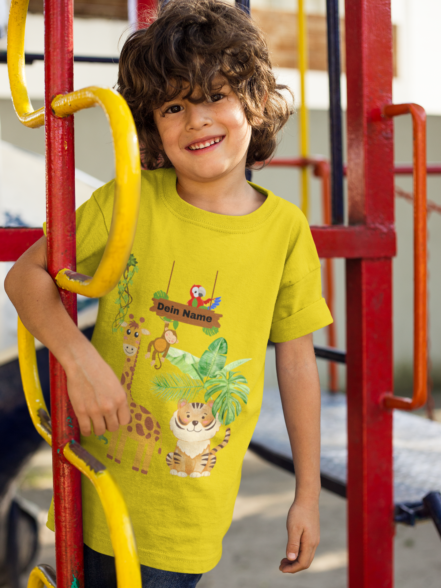 🐒 Jungle Fever – Premium Kinder Shirt mit Wunschtext