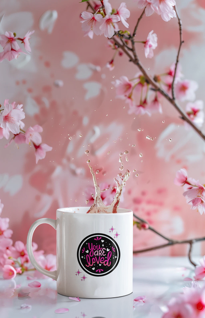 You are loved Tasse matt | Hochweiß, 330 ml | Emotionale Geschenkidee, spülmaschinenfest | Made in Germany