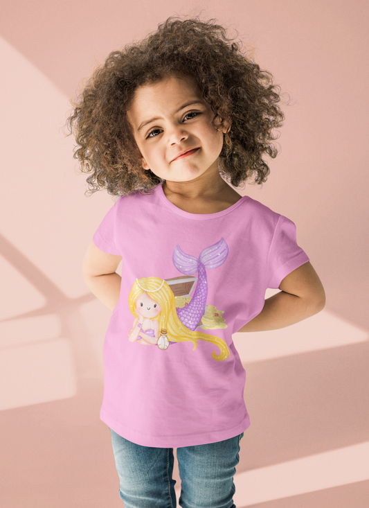 🧜‍♀️ Mermaid Treasure – Kids Bio-Shirt | Glitzer, Abenteuer & Meer
