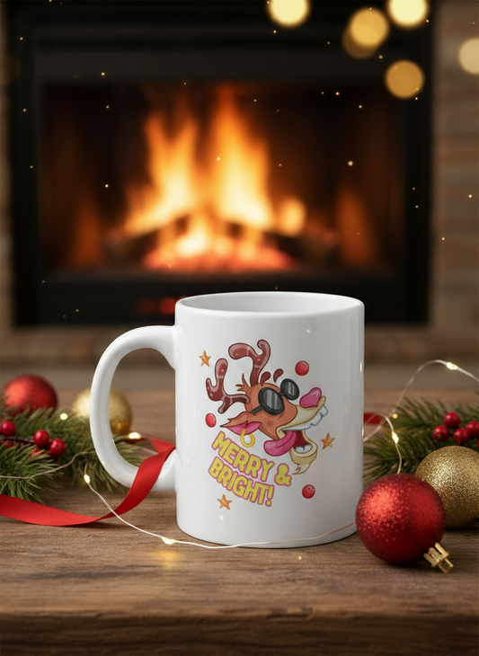 Weihnachtstasse "Merry Bright"