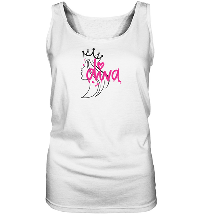 Diva Tank-Top Damen | Softtouch-Shirt | 100 % Baumwolle | Statement Design | Sommer Top