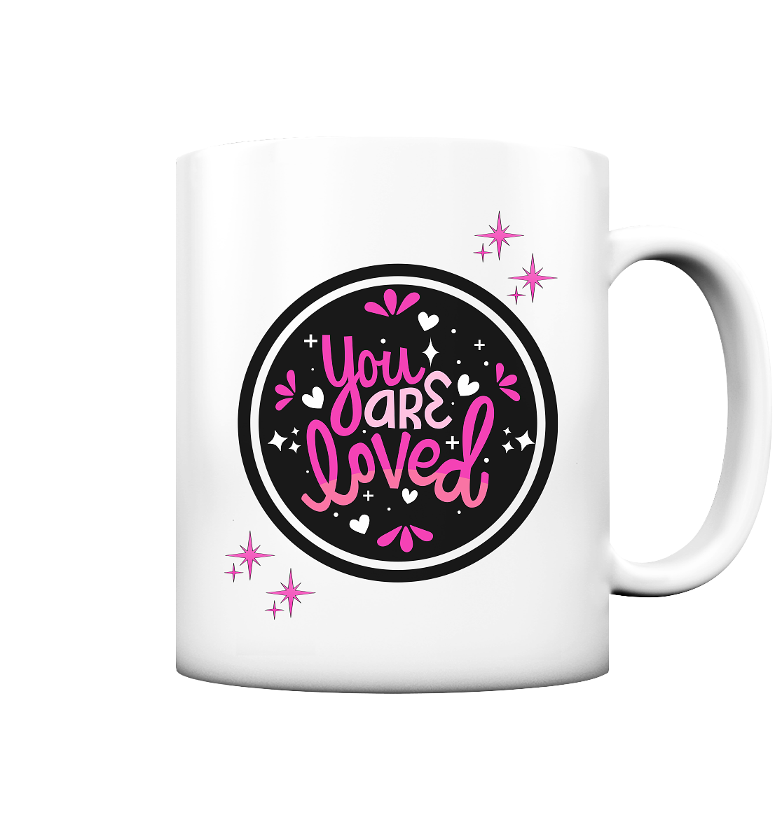 You are loved Tasse matt | Hochweiß, 330 ml | Emotionale Geschenkidee, spülmaschinenfest | Made in Germany