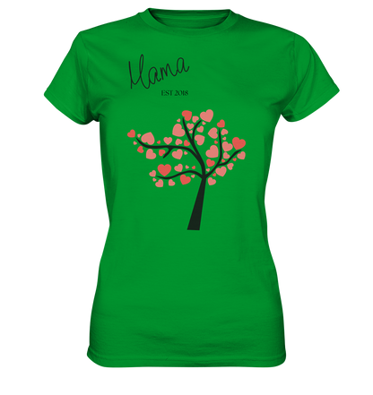 🌳 Herzbaum – Damen Premium T-Shirt mit Personalisierung
