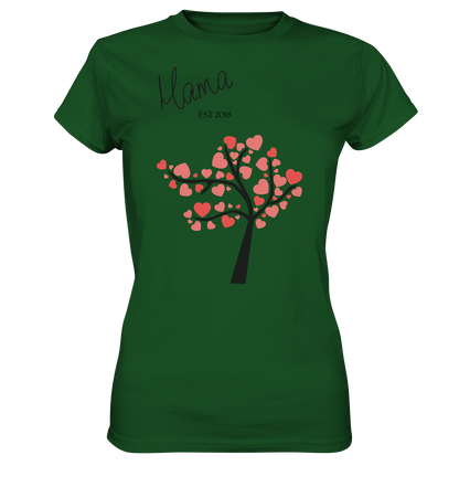 🌳 Herzbaum – Damen Premium T-Shirt mit Personalisierung