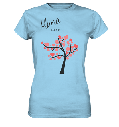 🌳 Herzbaum – Damen Premium T-Shirt mit Personalisierung