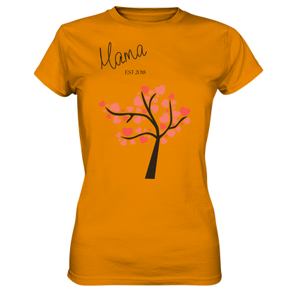 🌳 Herzbaum – Damen Premium T-Shirt mit Personalisierung