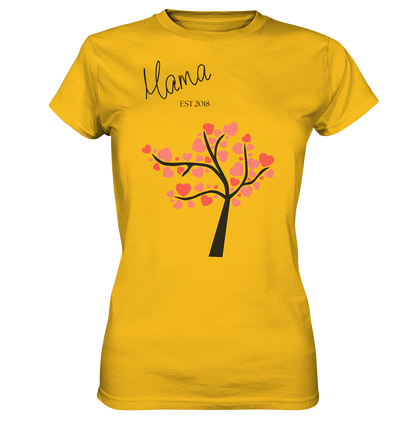 🌳 Herzbaum – Damen Premium T-Shirt mit Personalisierung