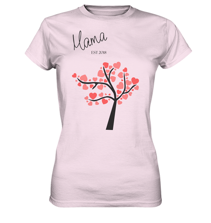 🌳 Herzbaum – Damen Premium T-Shirt mit Personalisierung