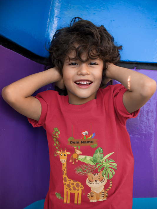 🐒 Jungle Fever – Premium Kinder Shirt mit Wunschtext