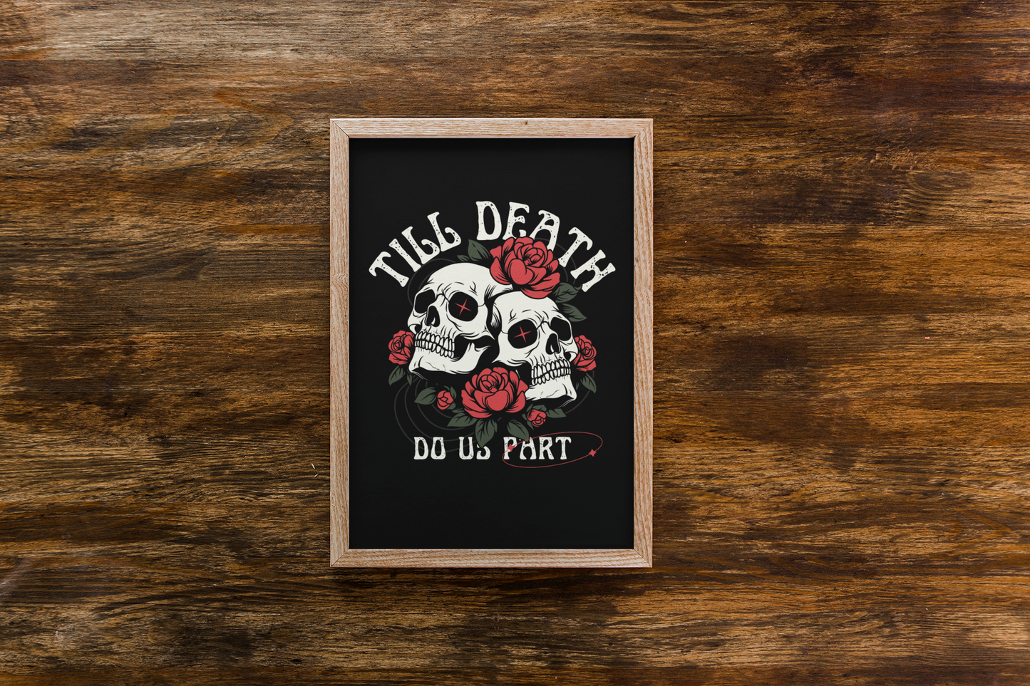 💀 Till Death Do Us Part – Digitales Poster für starke Liebe & ewige Verbundenheit