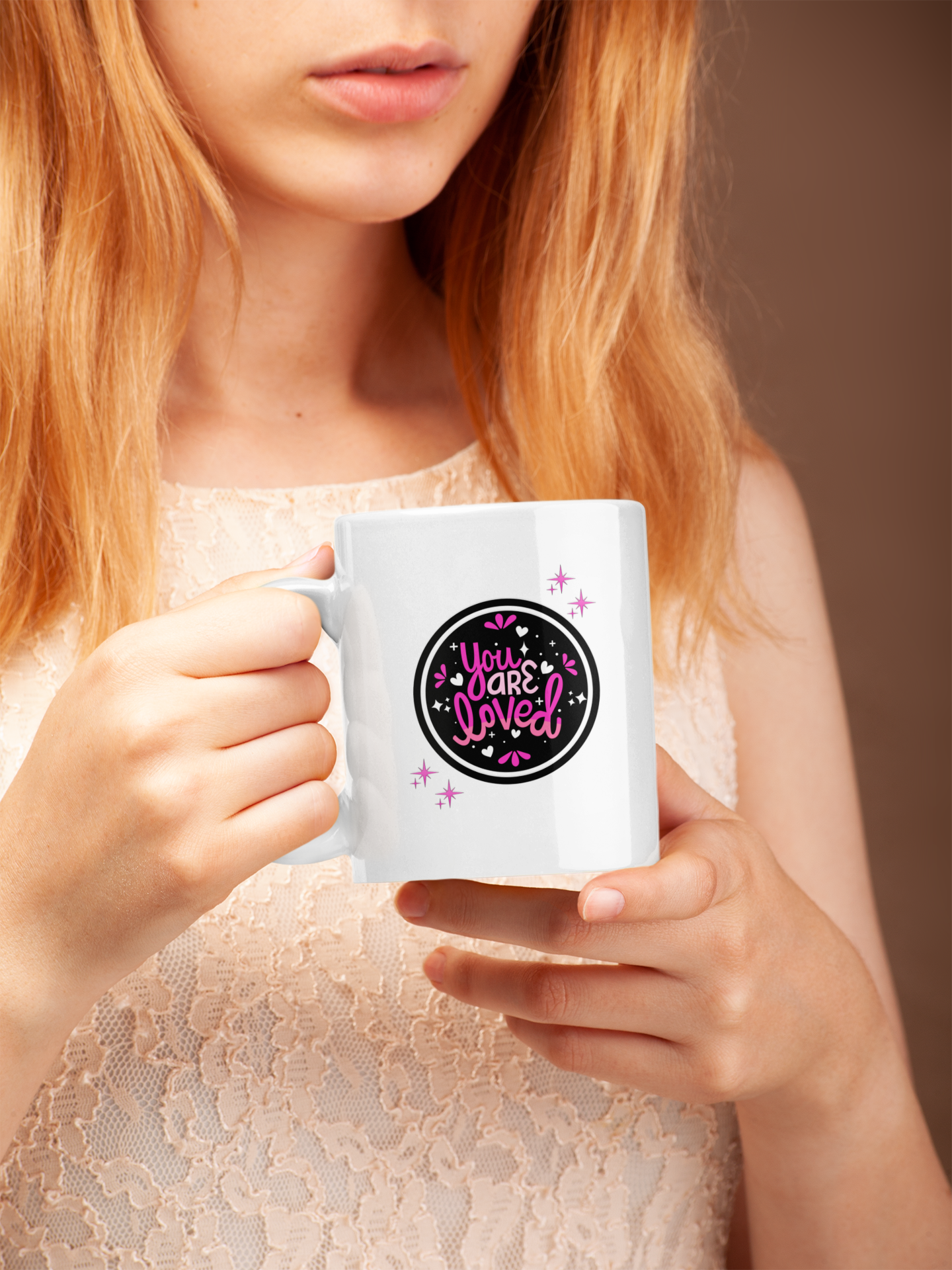 You are loved Tasse matt | Hochweiß, 330 ml | Emotionale Geschenkidee, spülmaschinenfest | Made in Germany