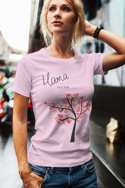 🌳 Herzbaum – Damen Premium T-Shirt mit Personalisierung