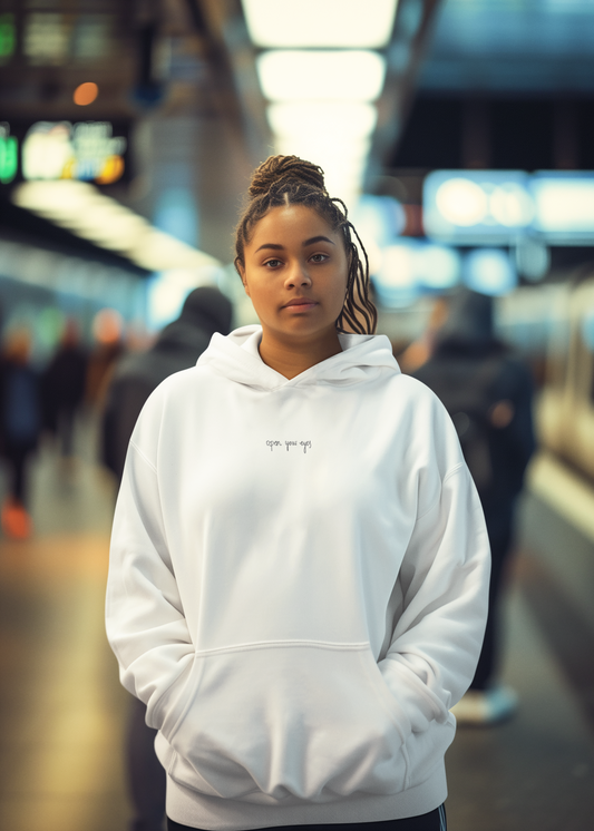 Signature Edition Hoodie „Open your Eyes“ – Damen Regular
