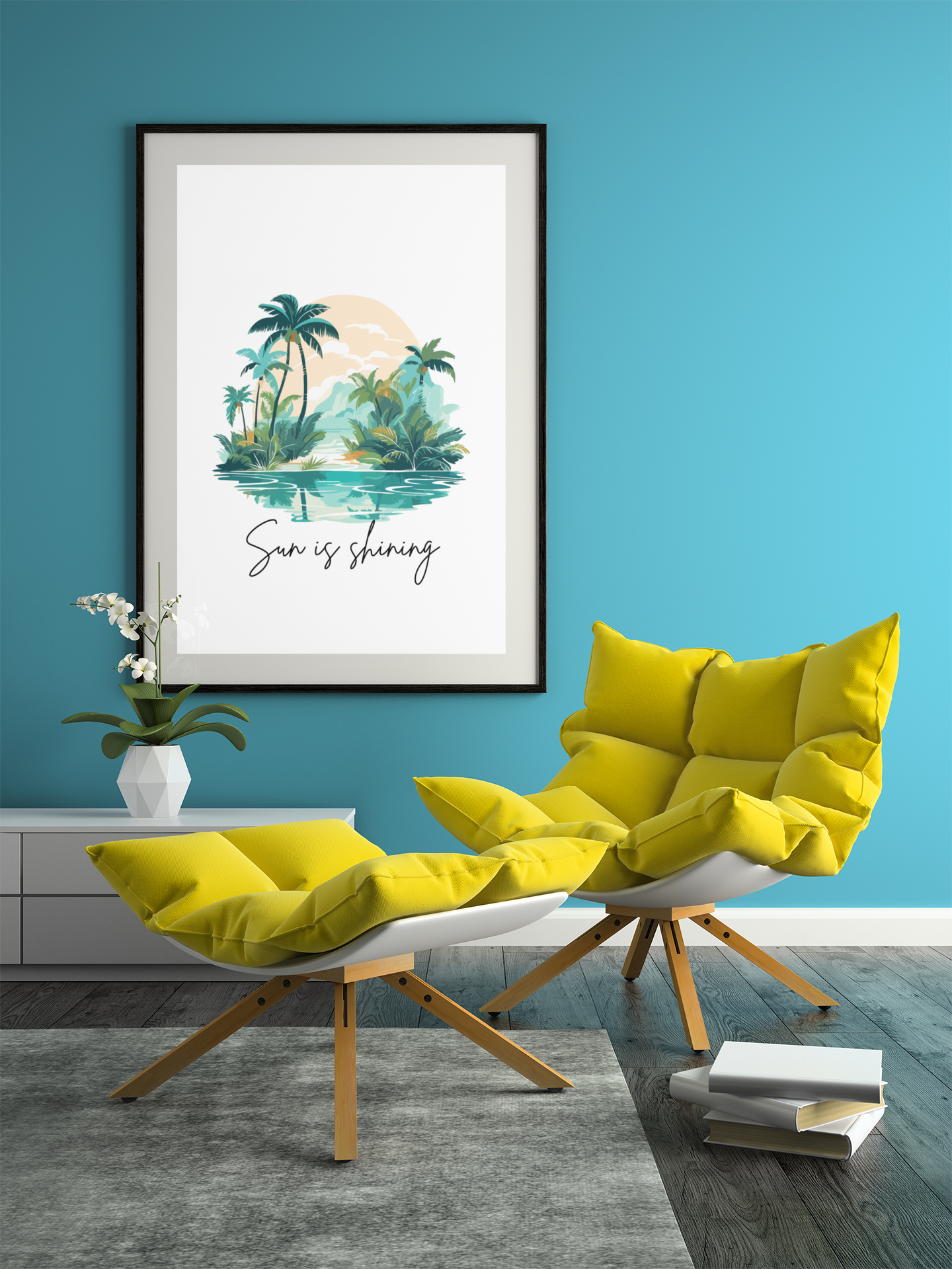🌴 Tropical Reflections – Digitaler Print zum Sofort-Download