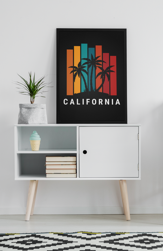 🌴 California Sunset – Digitales Poster | Printable Wall Art