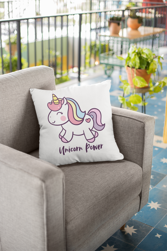 🦄 Unicorn Power – Kissen 40x40 cm | Magie zum Ankuscheln